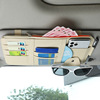 multi-function Visor Storage bag Card Holder Driver's license Bills Card package data line Storage automobile Glasses clip