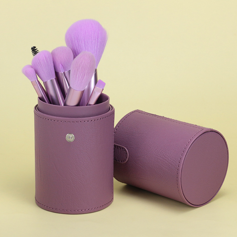 Nuevo 11 pequeño púrpura dulce patata maquillaje cepillo barril traje maquillaje herramientas conjunto completo principiante maquillaje cepillo conjunto