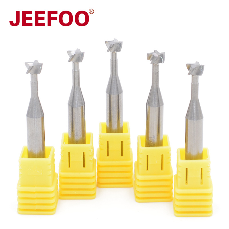 杰峰55°合金T型铣刀铝用整体钨钢直柄T型铣刀硬质合金T形槽刀具
