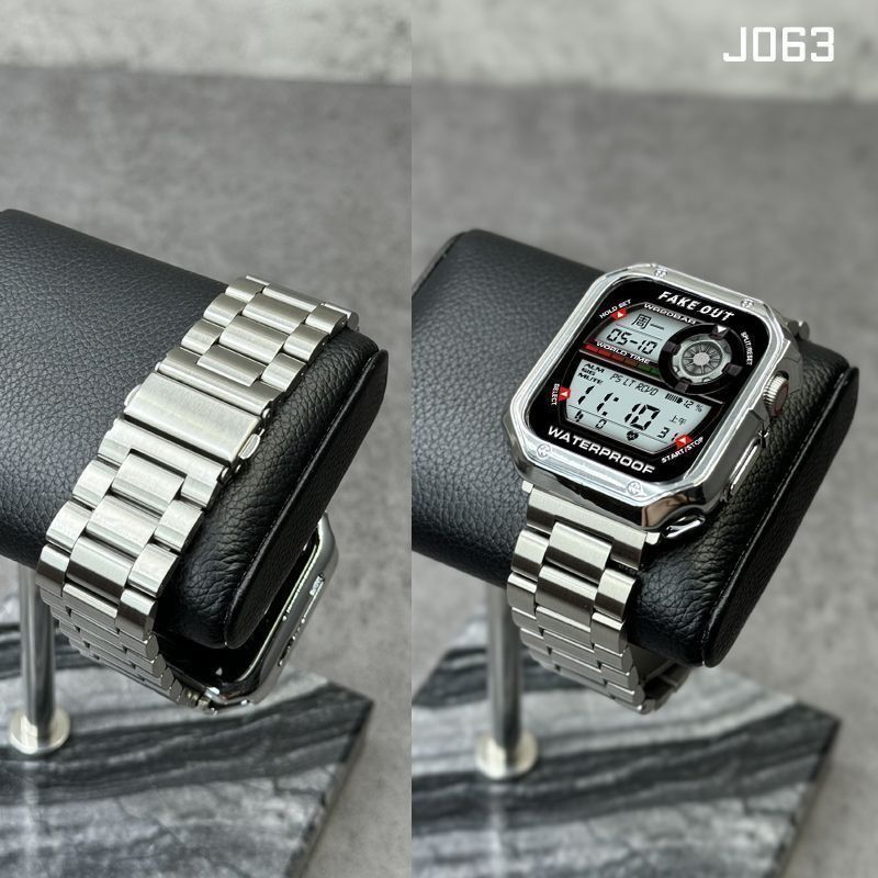 新型華強北S10腕時計バンドS7金属ステンレス三株S8/S9/Ultra精鋼腕バンド49MM|undefined