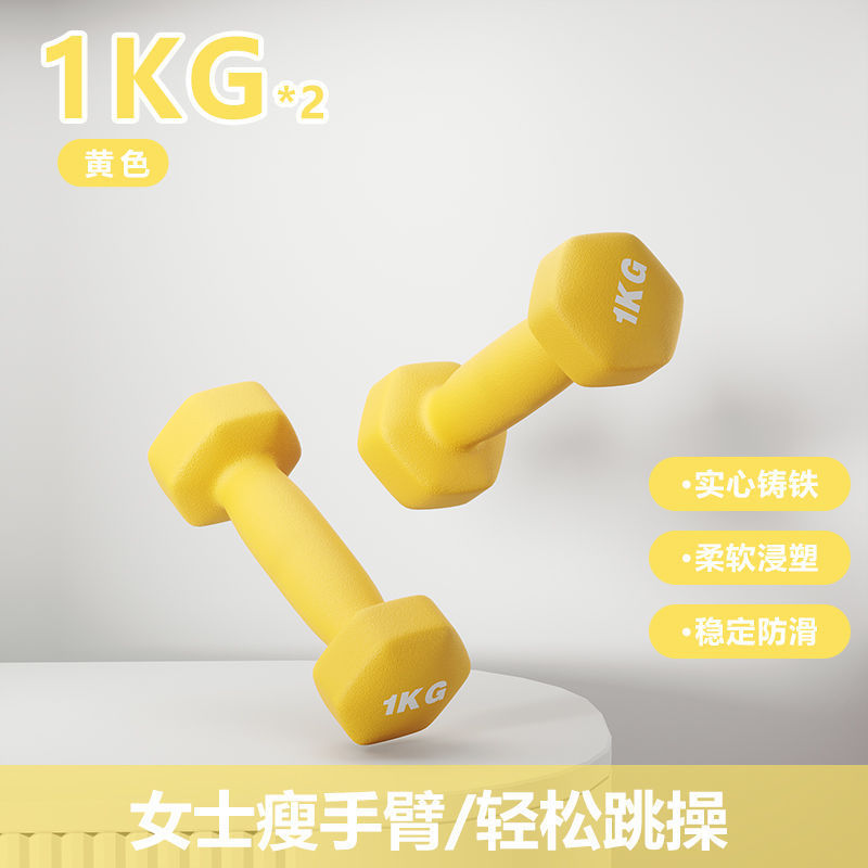 小哑铃 女士一对2kg健身运动减肥器材家用男学生瘦臂瑜伽练胸亚铃|undefined
