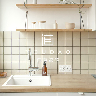 Youdao Cream Mosaic Small Square Tiles Japanese Cream Style Tiles Kitchen Bathroom Balcony Wall Tiles Floor Tiles