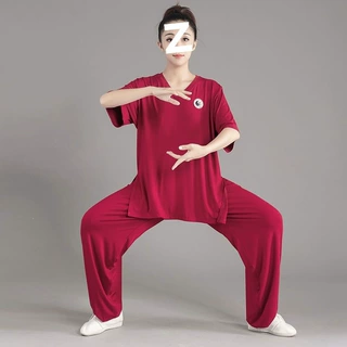 太极服套装男女春款表演服中老年练功服武术服太极拳服中国风批发