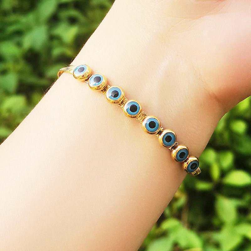 Simple Style Eye Titanium Steel Bracelets 1 Piece
