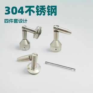 304 stainless steel glass canopy 4-piece glass connector non-perforated glass to wall hardware accessories