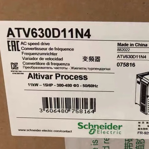Schneider  变频器  ATV630C11N4380...480V，标配高级中文面板