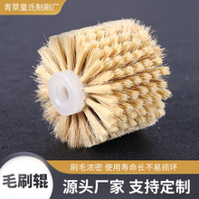 工业毛刷辊毛刷滚轮除尘刷猪鬃清晰厂家供应高效除尘
