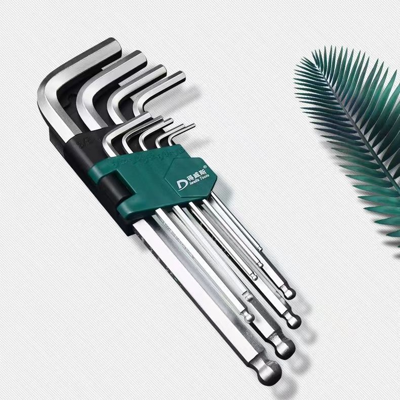 得威斯 加长 特长9件套 英制内六角扳手