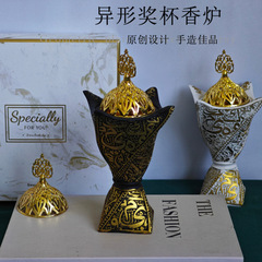 跨境中东香薰炉小号飘带造型香炉欧式桌面客厅装饰创意阿拉伯节日