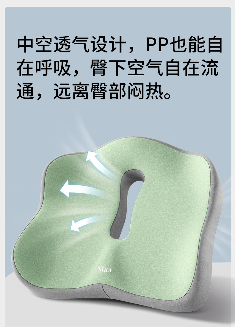 Cross-Border Wholesale Cushion, Memory Foam Cushion, Long-Term Sitting, Not Tired, Backrest Integrated Cushion, Breathable Butt Cushion, Lumbar Support Set