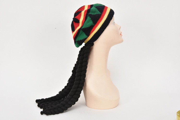 Halloween reggae sombrero Jamaica Sombrero Loco Rock sorpresa peluca boina de Halloween punto octogonal sombrero