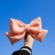 Peach pink double layer thickened bow [25*20cm]