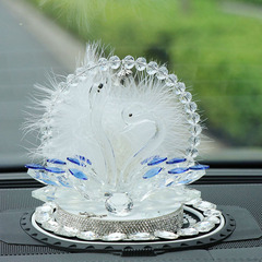 Crystal Feather Swan Car Ornament Perfume Seat Car Perfume Internet Celebrity Creative Couple Decoration Swan