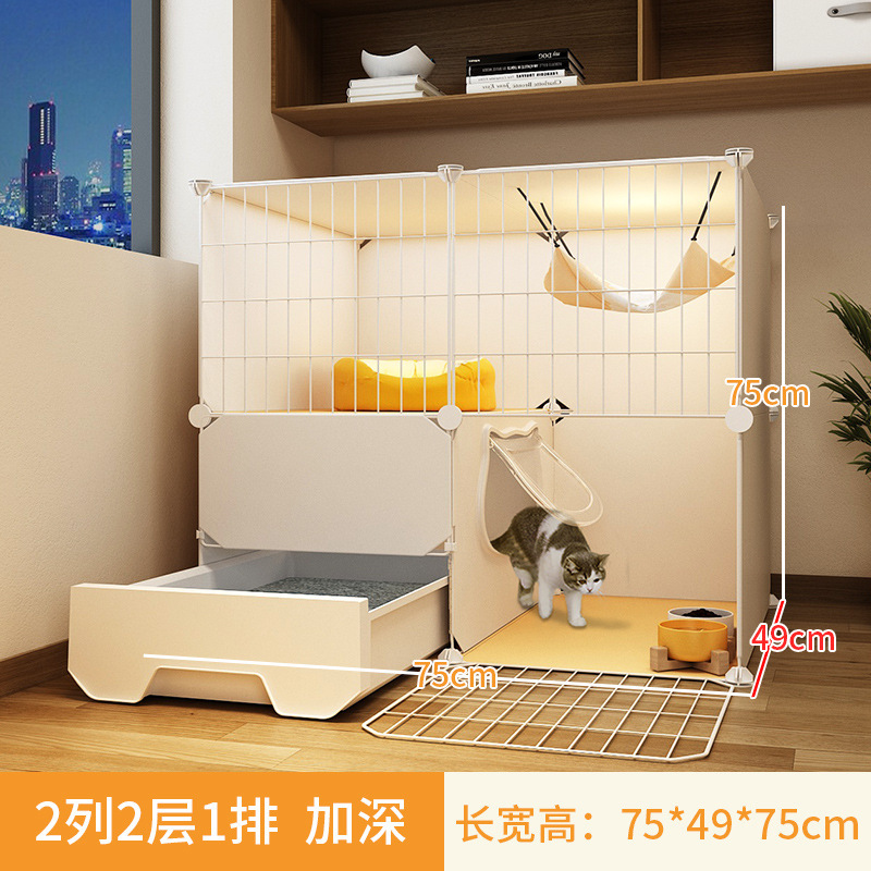 "75×49×75"의 2층 심화 [메인 사진 스타일]❤고양이 배변 상자를 확대하고 깊게❤】