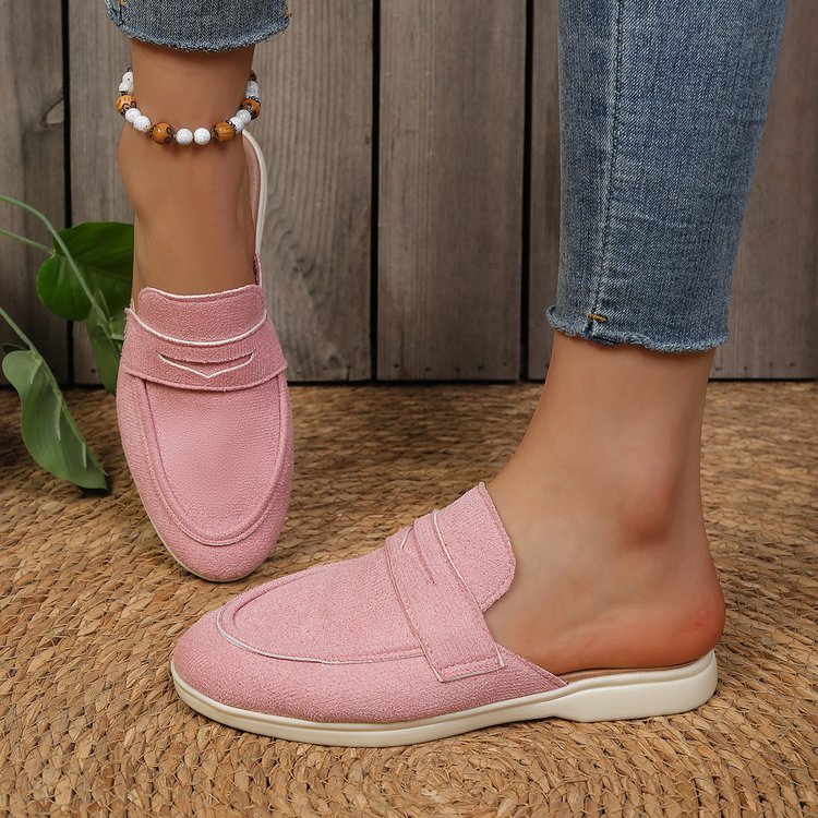 Women's Plus Size Flat Sandals, 2026 Summer New Style, Closed Toe, Retro, European And American Style Fashionable Sandals For Women._vogvips.com