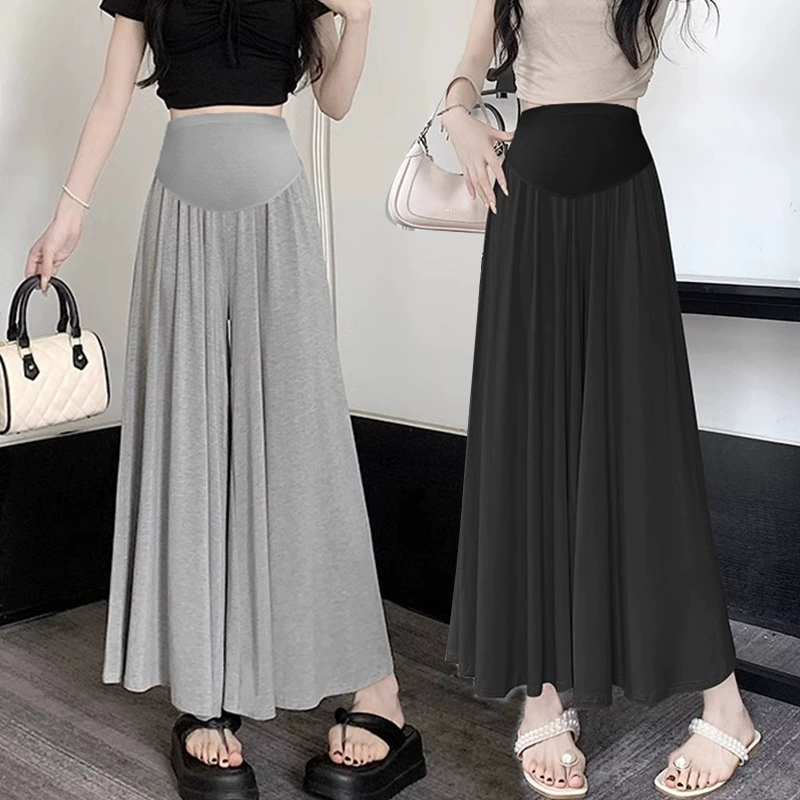 Одежда для беременных Летняя новая модальная девятиукороченная юбка повседневная тонкая и расслабленная юбка