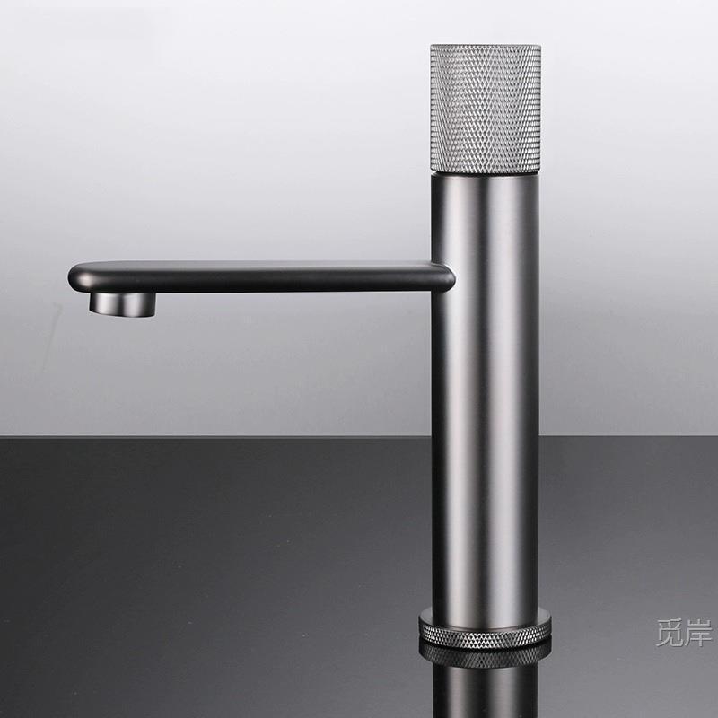 Grifo Mezclador de Lavabo de Baño de Cobre, Agua Fría y Caliente image 5