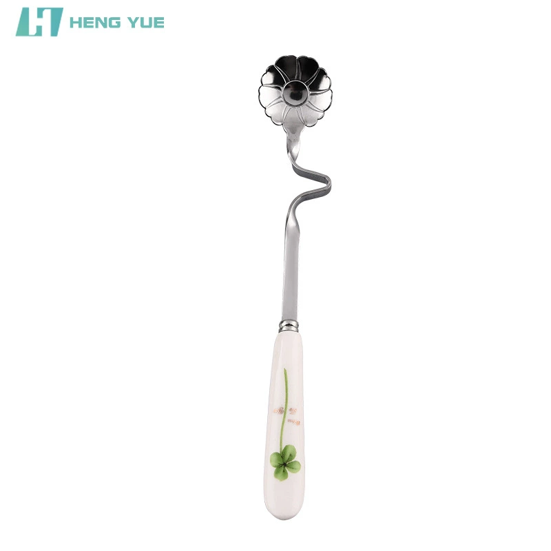 Ceramic handle stainless steel, coffee mixing stick
