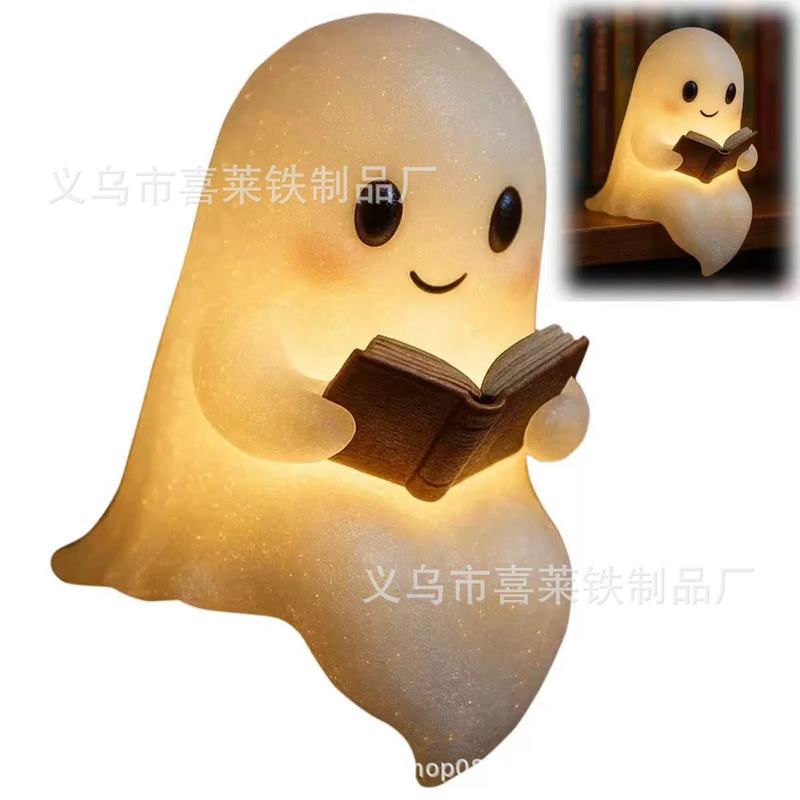 Ghost Reading Book Lamp 可爱鬼魂读书灯 鬼魂阅读夜灯万圣节|undefined