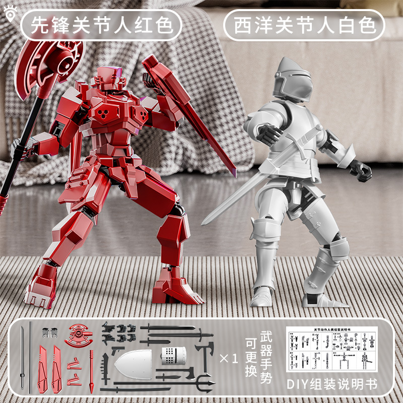 Nuevo Lucky 13 más articulaciones armadura de absorción magnética móvil muñeca guerrero de ensamblaje de deformación mecha modelo juguete