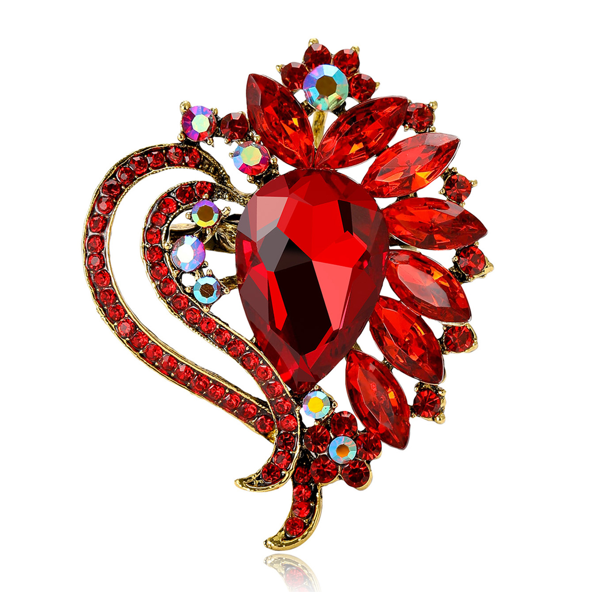 Fashionable creative glass brooch