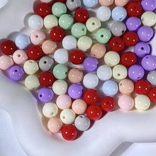 批发10mm瓷珠实色琉璃圆珠玻璃散珠子diy手工串珠手链项链材料