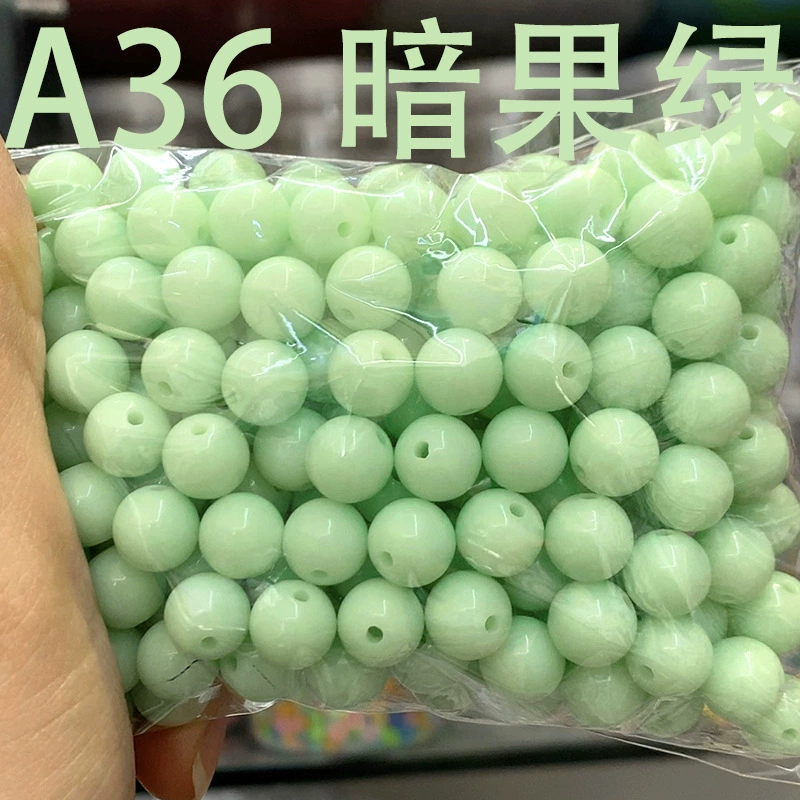 Round beads, bag, plastic woven acrylic accessory handmade, DIY