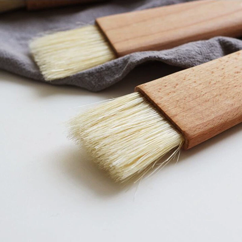 Деревянная ручка свиньи шерстяные кухонные щетки для выпечки хлеба бытовые термостойкие щетки для барбекю масляные щетки