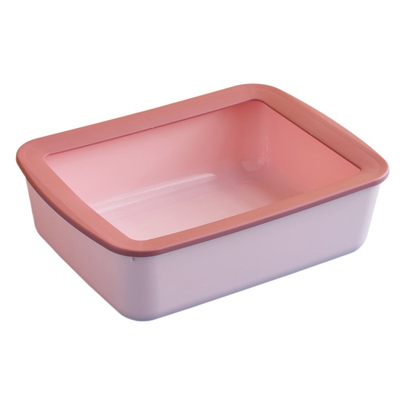 Fábrica al por mayor caja de arena semicerrada para gatos abierta suministros de limpieza de gatos grandes semicerrados al por mayor