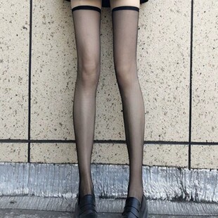 Jk Black Silk Cub Socks for Women Instagram Fashionable Summer Thin Stockings All-match Breathable Mid-barrel Over-the-knee Stockings Slim