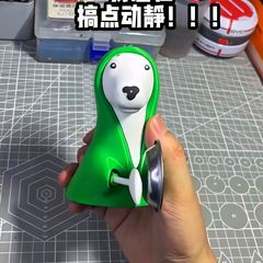 全点の動く静かな犬クリエイティブ面白いノックポット犬リング緑の子犬が動く静かな犬の装飾品小さなおもちゃ