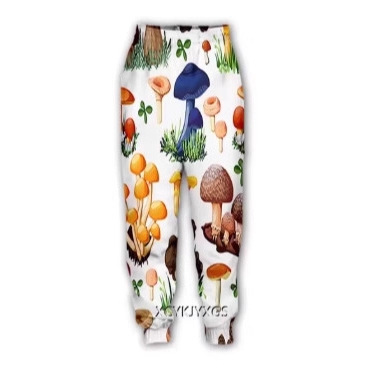 2025 New Mushroom Art 3D Printed Causal Clothing Fashion Men Hip Hop Pants Joggers Men Sweatpants