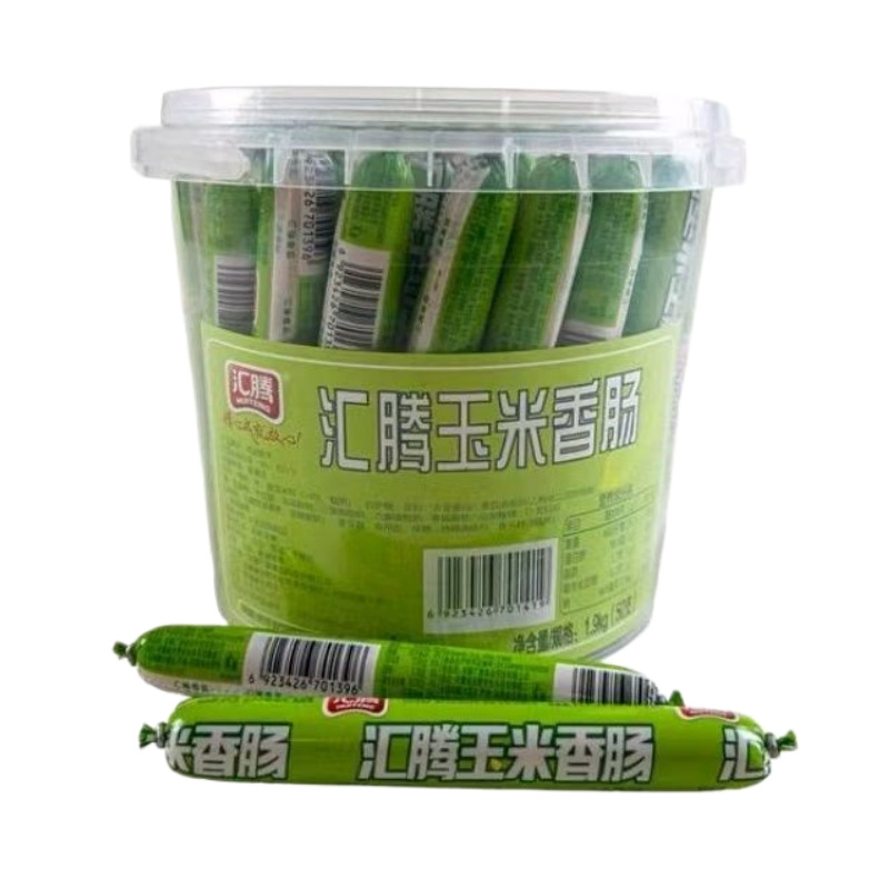 Huiteng Corn Sausage Ham Sausage 38G/Stick Ready-To-Eat Sausage Fried Sausage Instant Noodles with Ham Whole Bucket Wholesale