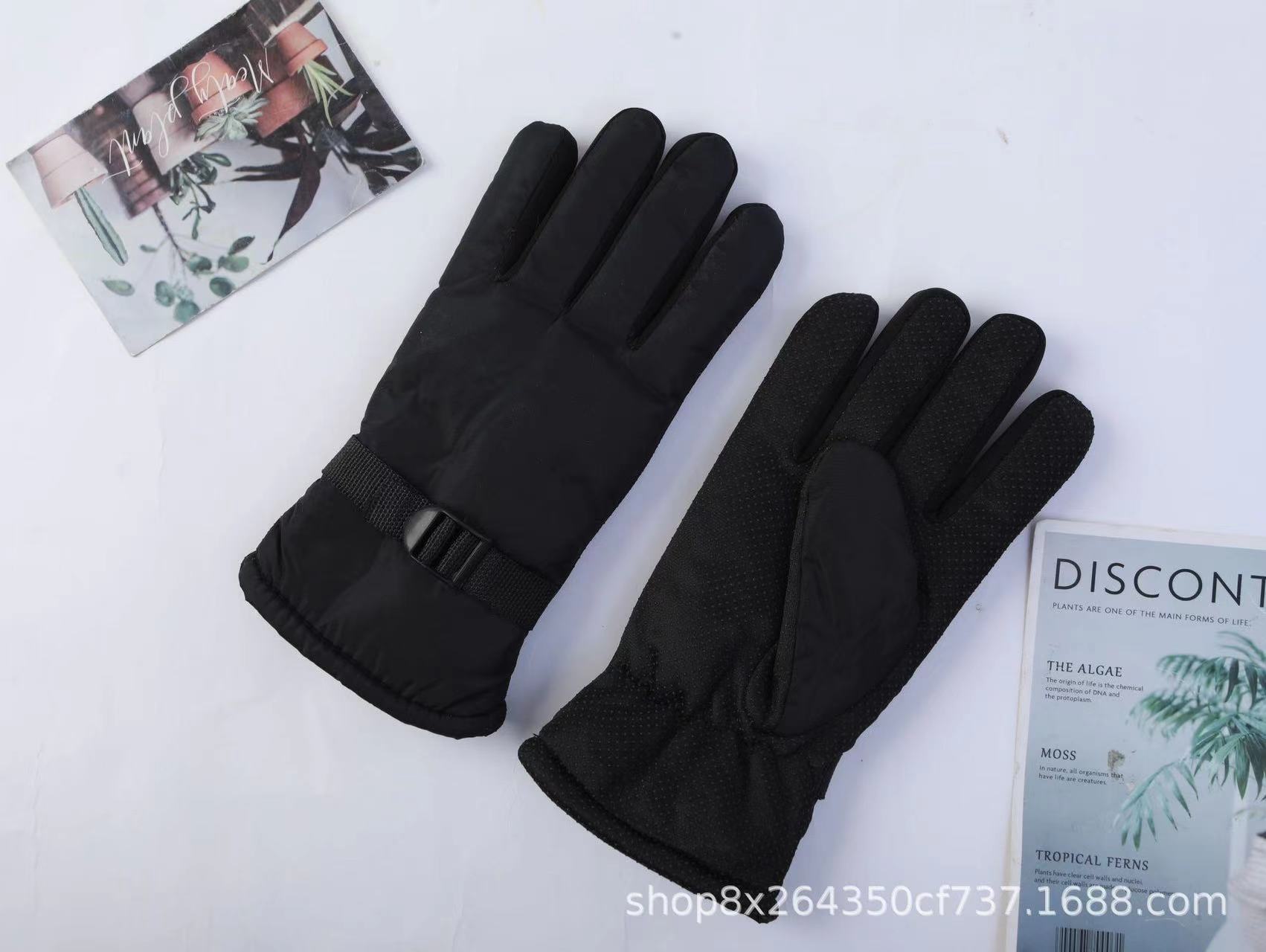 Guantes de camuflaje otoño e invierno con forro polar cálido a prueba de viento impermeable antideslizante conducción deportiva guantes al aire libre