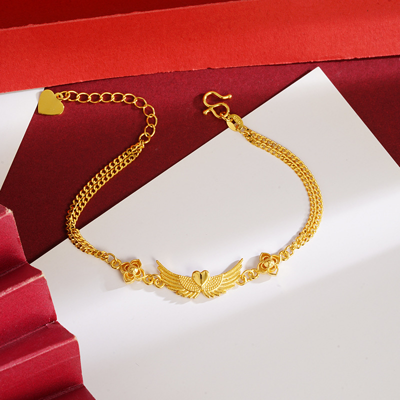 Vietnam oro águila alas pulsera de los hombres y las mujeres alas amor durante mucho tiempo no se desvanece en vivo caliente Fábrica de la joyería al por mayor