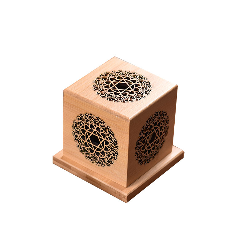madera salvia blanca incienso horno de cristal purificador incienso horno de disco de madera de bambú caja de sándalo decoración desmagnetizador image 6