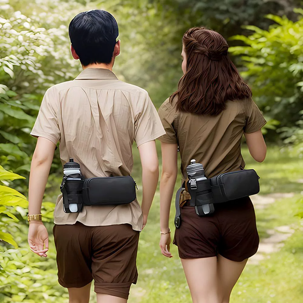 Поясная сумка для бега 2025 Amazon, новая, простая, с большим объёмом, для хранения вещей, удобная для переноски.