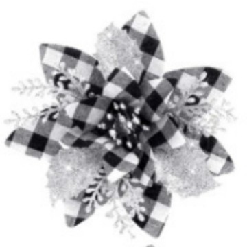 クリスマス装飾大きなスパンコールベルベットフラワークリスマスフラワーラタンクリスマスツリー装飾オニオンクロス中空フラワーリース|undefined