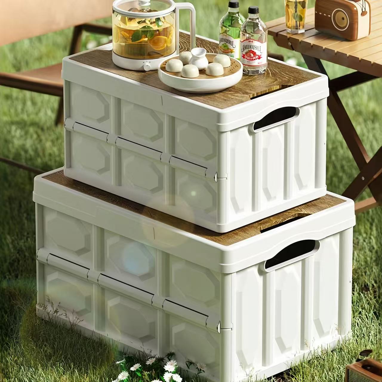 Venta directa de fábrica para acampar al aire libre caja de almacenamiento plegable caja de almacenamiento del maletero del automóvil para el hogar caja de almacenamiento conveniente