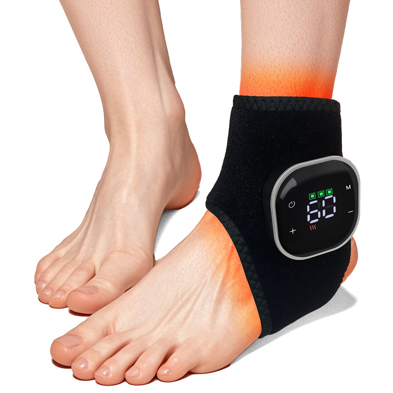 Nuevo masajeador de tobillo de luz roja masajeador de pies de compresión caliente vibración calor articulación pedoterapia transfronteriza