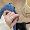 Fashionable universal advanced ring, silver 925 sample, wholesale, Korean style, simple and elegant design, high-quality style