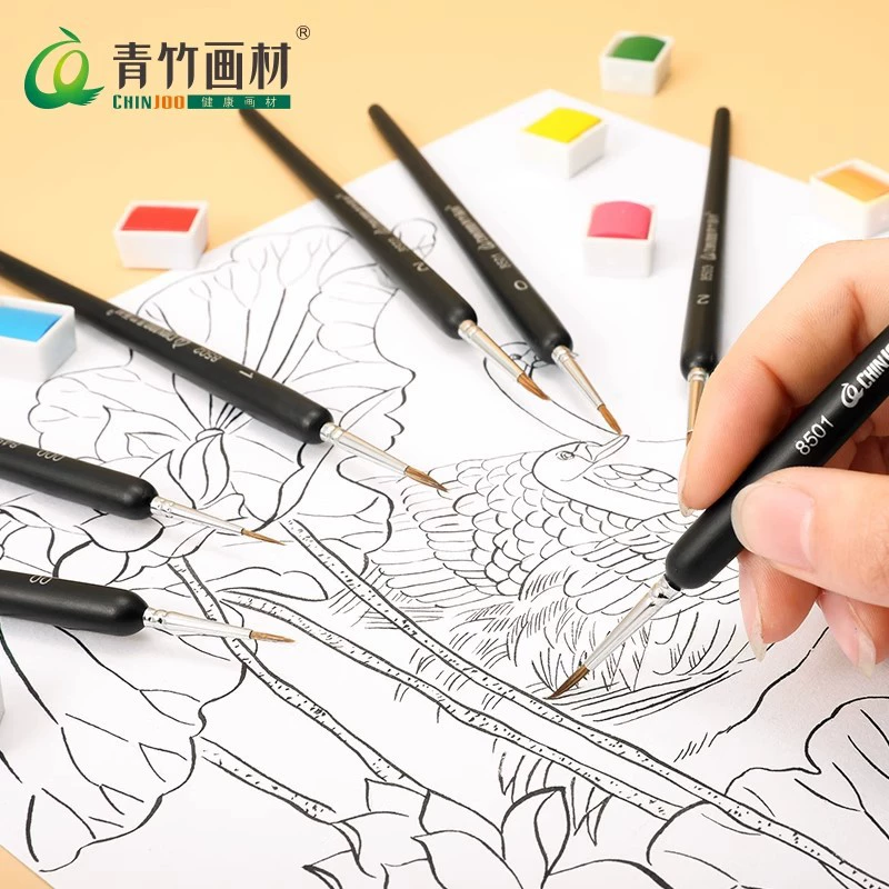 青竹 Hook line pen студенты используют художественная ручка для лица волчья волос Hook line pen маленькая кисть тонкий кончик ручка контур