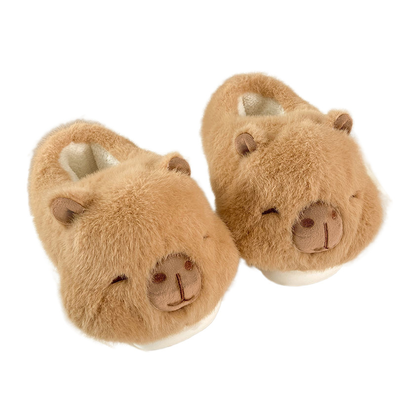 Cute Koala Foreign Trade Winter Velvet Thickened Cotton Slippers for Home Toe-Toe Anti-Slip Style