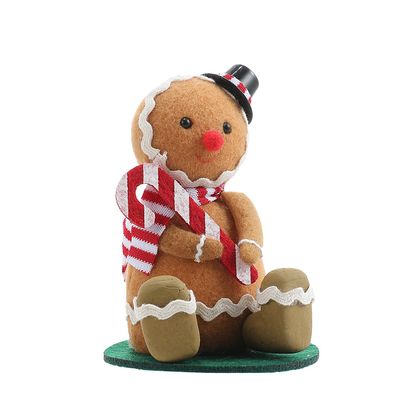 Navidad transfronteriza Gingerbread hombre decoración de escritorio decoración de escenario muñeca Gingerbread muñeca galletas en stock