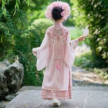 新款女童汉服2025儿童明制汉服超仙气古风重工云肩公主马面裙套装