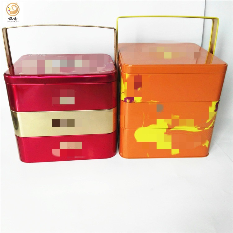 马来西亚冰皮广式中秋节的猫山榴莲复古的月饼铁盒