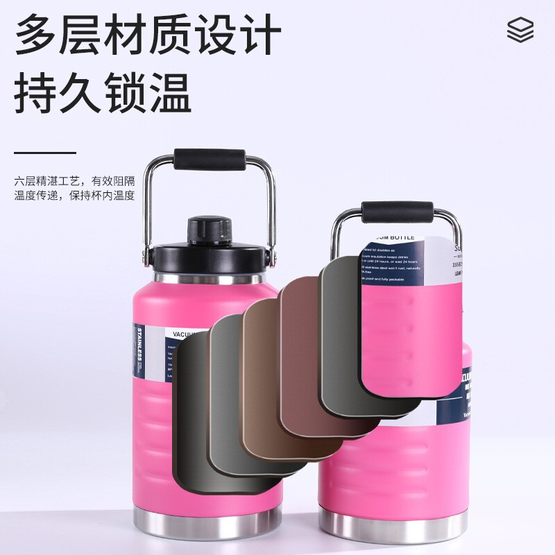 跨境批发304不锈钢冰桶保温壶大容量水杯手提保温杯户外运动水壶|undefined