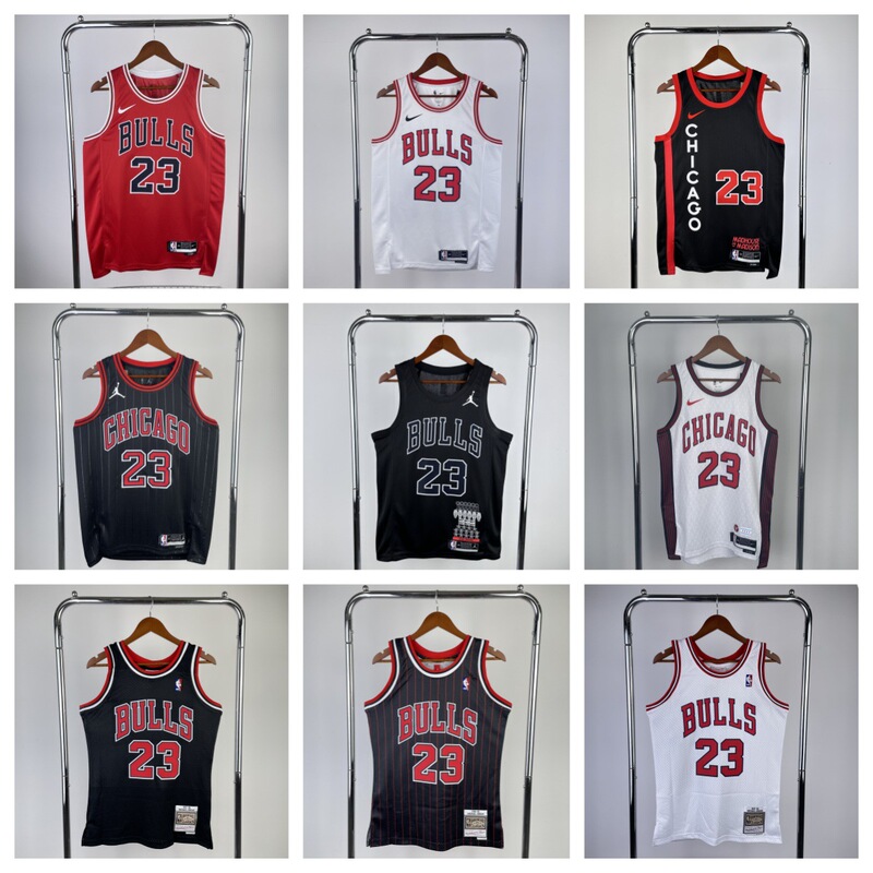 Cross-Border Foreign Trade Bulls No. 23 Jordan Jersey 1 Rose 11 Derozan Basketball Uniform Hot Press Suit Mn Retro