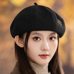 时尚贝雷帽春秋款女八角帽日系原宿风南瓜帽秋冬季学生画家帽子潮