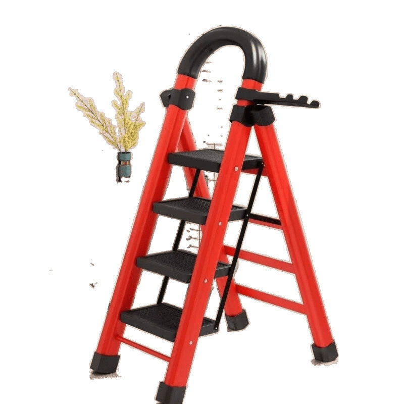 G5J ladder household folding ladder thickened carbon steel herringbone ladder mobile staircase telescopic ladder step ladder multi-functional indoor